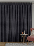 Graphite Grey Jangga made to measure curtains - British product