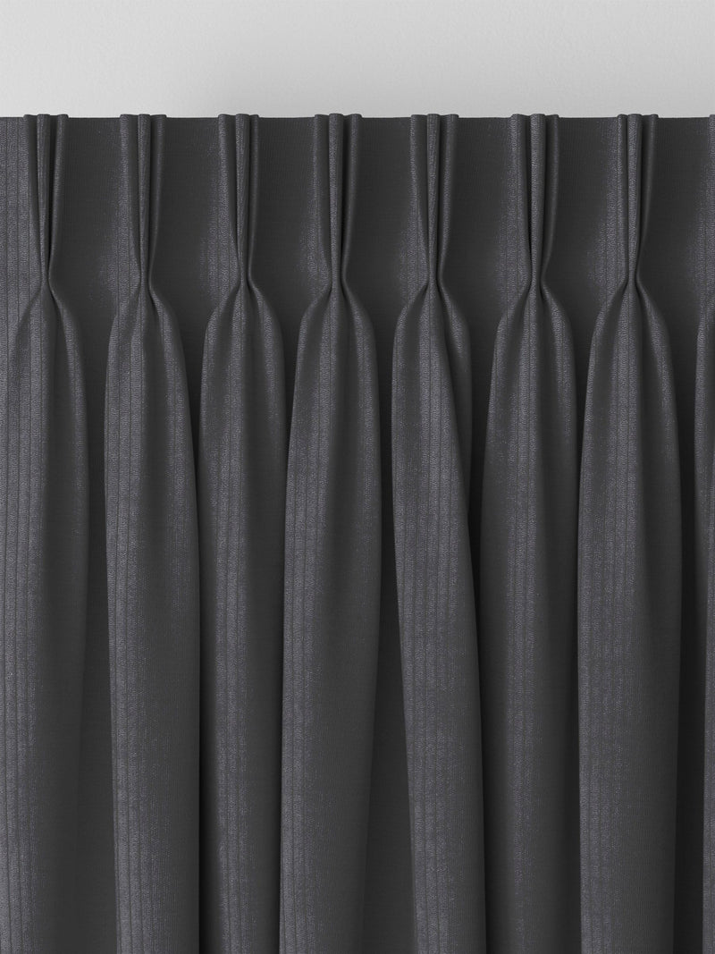 Graphite Grey Jangga made to measure curtains - British product