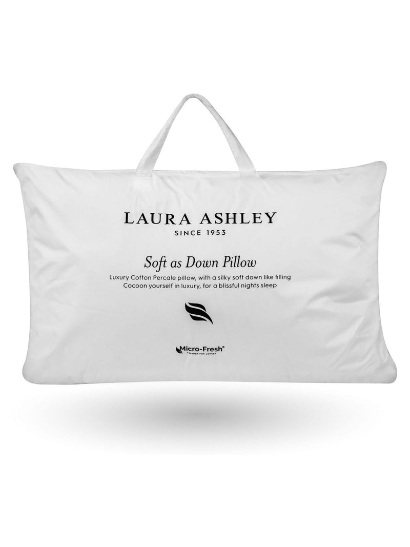 Laura Ashley White Firm Cotton Pillow, UK version
