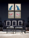 Brookpace Lascelles gold peacock framed print 56x46 cm - British product
