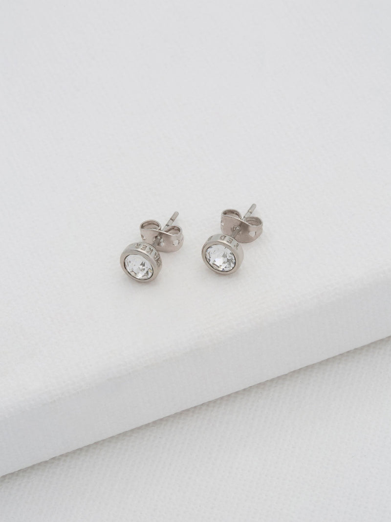 Ted Baker silver tone crystal stud earrings (British brand)