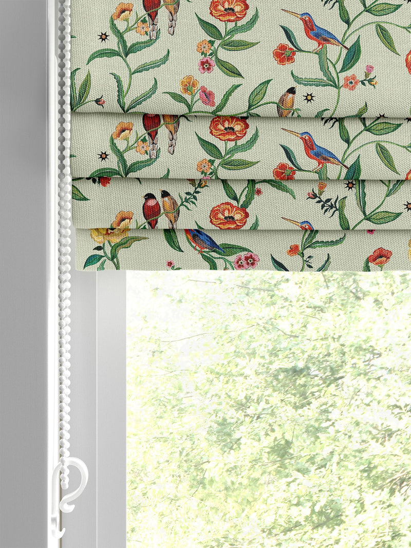 Cath Kidston Roman blind green summer birds print (British brand)