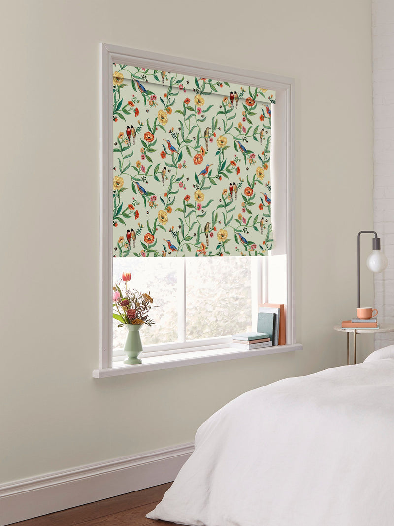 Cath Kidston Roman blind green summer birds print (British brand)