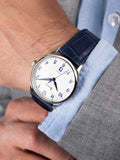 Accurist Blue Classic Leather Strap Analogue Watch - British product