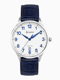 Accurist Blue Classic Leather Strap Analogue Watch - British product