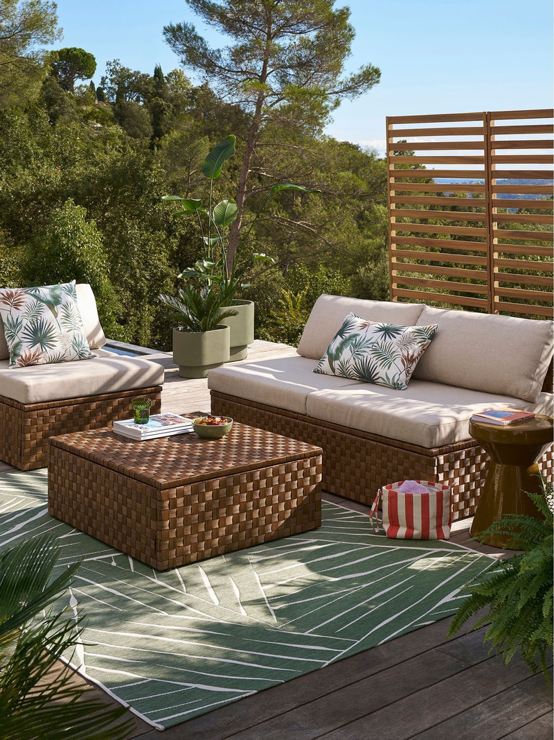 La Redoute Intérieurs Brown Alzéna garden coffee table, imported from the UK