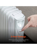 Warmlite white 1500W oil filled radiator, imported from the UK