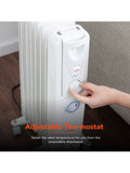 Warmlite white 1500W oil filled radiator, imported from the UK