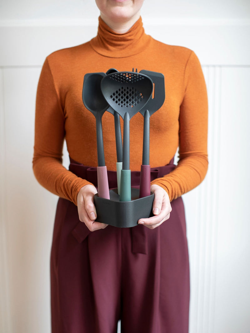 Brabantia kitchen utensil set with stand - British product