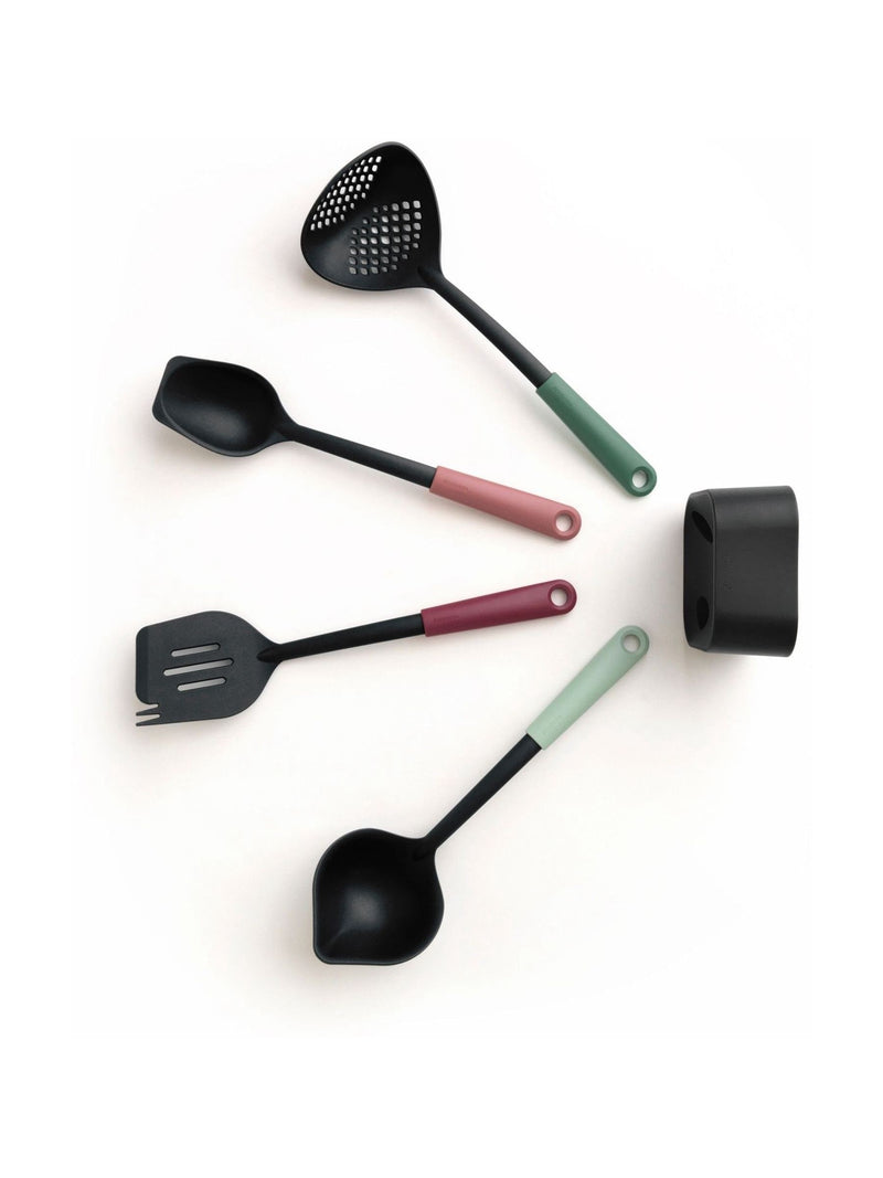 Brabantia kitchen utensil set with stand - British product