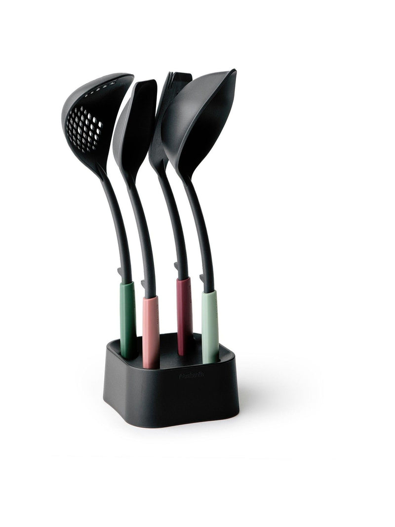 Brabantia kitchen utensil set with stand - British product