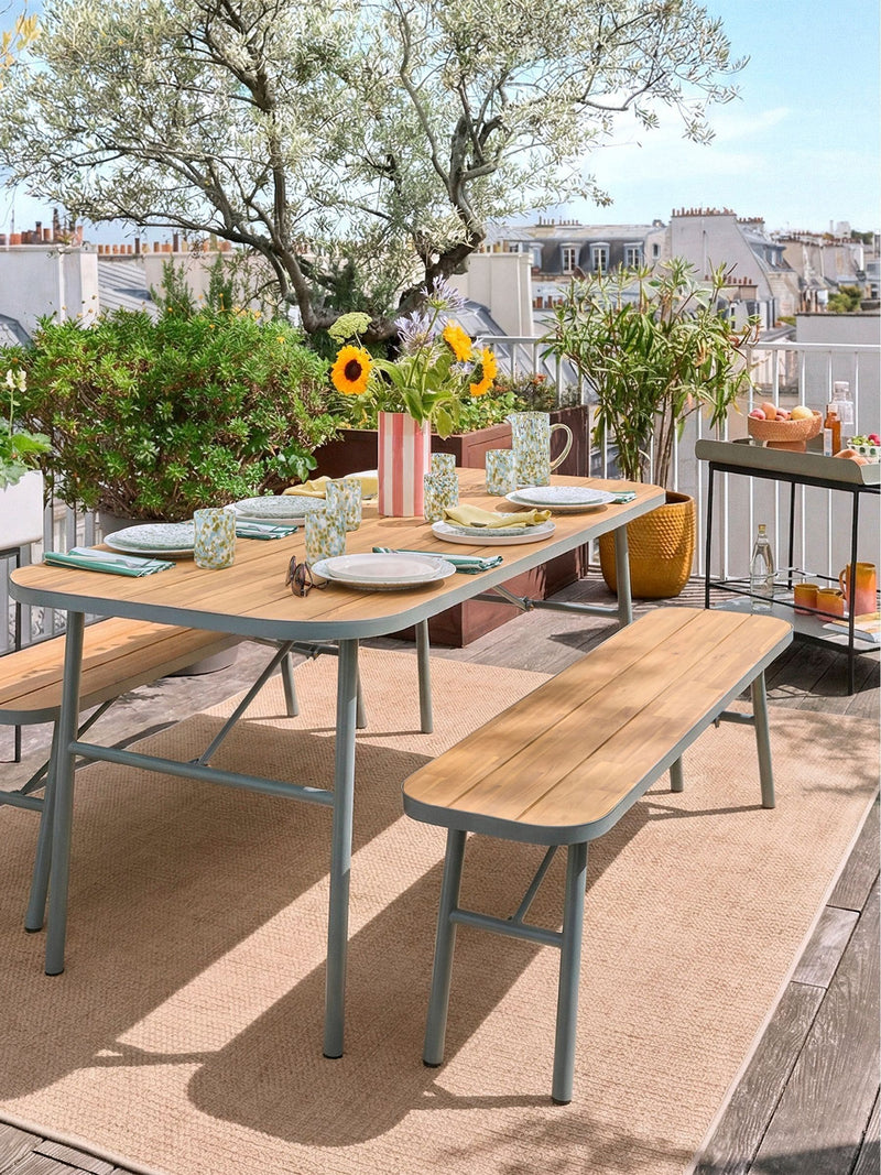 La Redoute Intérieurs sage green steel wheeled storage trolley, UK version