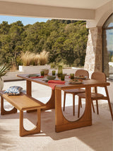 Next La Redoute Intérieurs Acacia Douve Outdoor Dining Bench Solid Acacia 160cm- Buy online at McGrocer