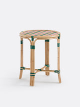 Next La Redoute Bianca Pink Rattan and Woven Resin Side Table, 50cm- Buy online at McGrocer