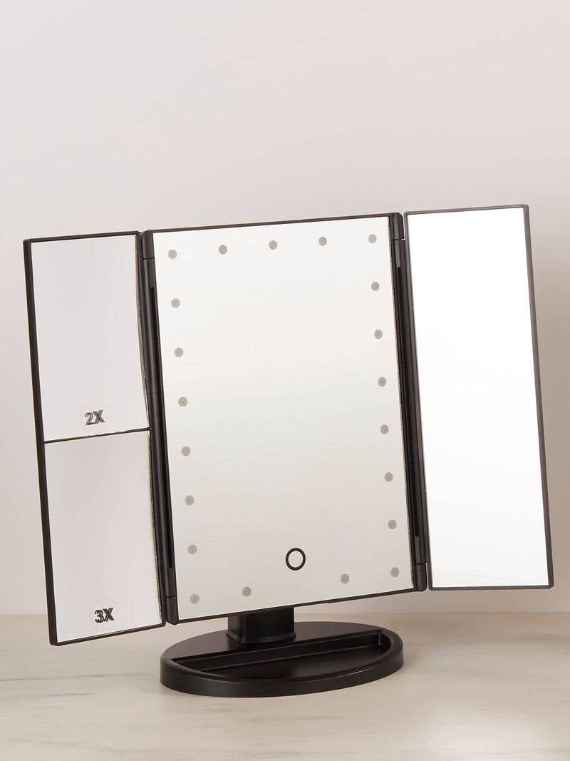 Searchlight Black Queen TriFold Mirror 28cm (British brand)