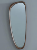 Pacific natural wood veneer teardrop mirror 89.5cm, imported from the UK