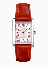 Next Accurist Red Rectangle Leather Strap Analogue Watch- Buy online at McGrocer