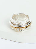 Silver plated spinning ring fidget toy (British brand)