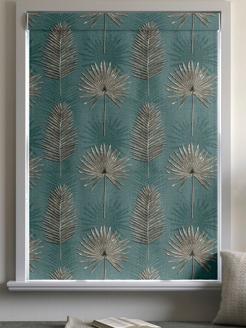 Sellus forest green roman blind (British brand)