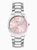 Accurist Silver Stainless Steel Watch Peony Pink Dial - British product