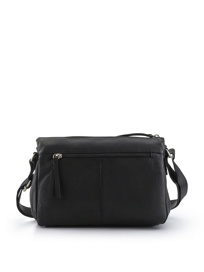 Pavers black quilted crossbody bag with adjustable strap, imported from the UK