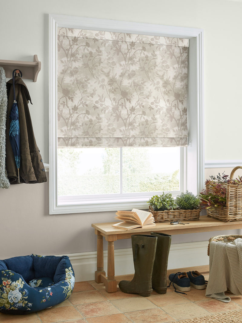 Laura Ashley grey Eglantine roman blinds (British brand)