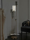 Jensen smoke grey glass lamp shade 23cm, imported from the UK