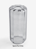 Jensen smoke grey glass lamp shade 23cm, imported from the UK