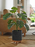 Bronx artificial monstera plant in black planter 90cm, UK version