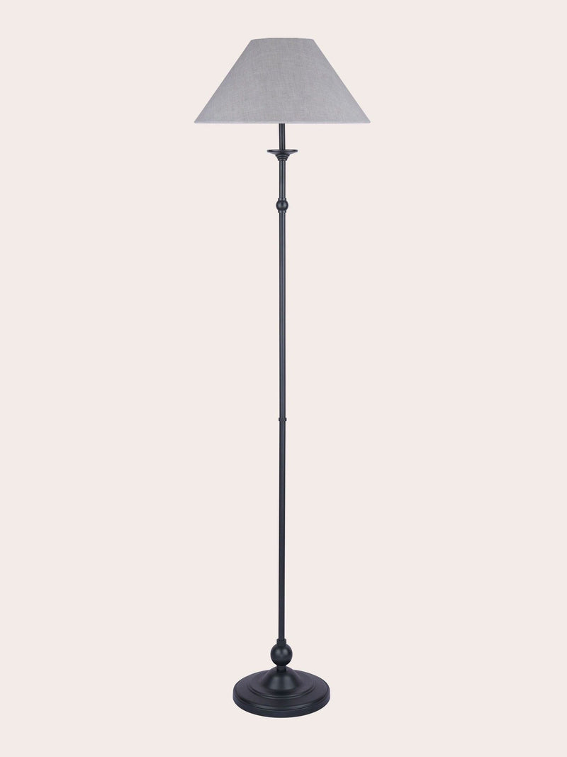 Laura Ashley Ludchurch black floor lamp H159cm, imported from the UK