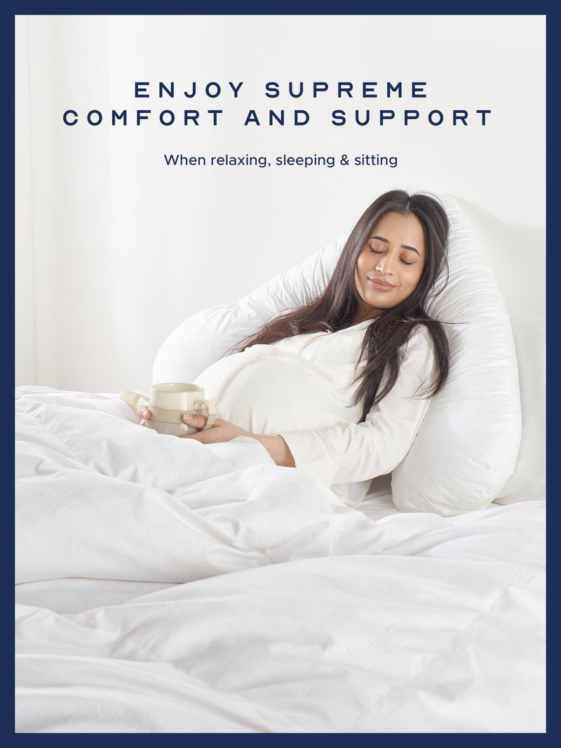 Snuggledown V Shape white support pillow - British product