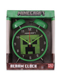 Peers Hardy green Minecraft twin bell alarm clock, UK version