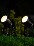 SolarCentre black set of 2 Atlas solar spotlights, UK version
