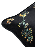 Evans Lichfield midnight garden bee print velvet cushion 43x43cm, UK version