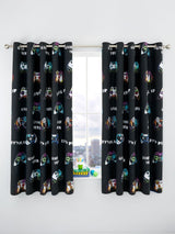 Next Catherine Lansfield Black Game Over Eyelet Curtains 168cm x 183cm- Buy online at McGrocer
