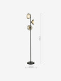Dar Lighting Kadience floor lamp, satin black, imported from the UK
