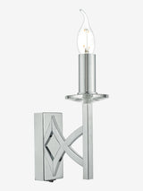 Next Dar Lighting Polished Chrome & Crystal Lyon Wall Light- Buy online at McGrocer