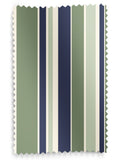 Green Huddson striped cotton curtains made to measure, UK version