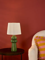 Next Dar Lighting Jordana Green Ceramic and Polished Chrome Table Lamp, 51.5cm- Buy online at McGrocer