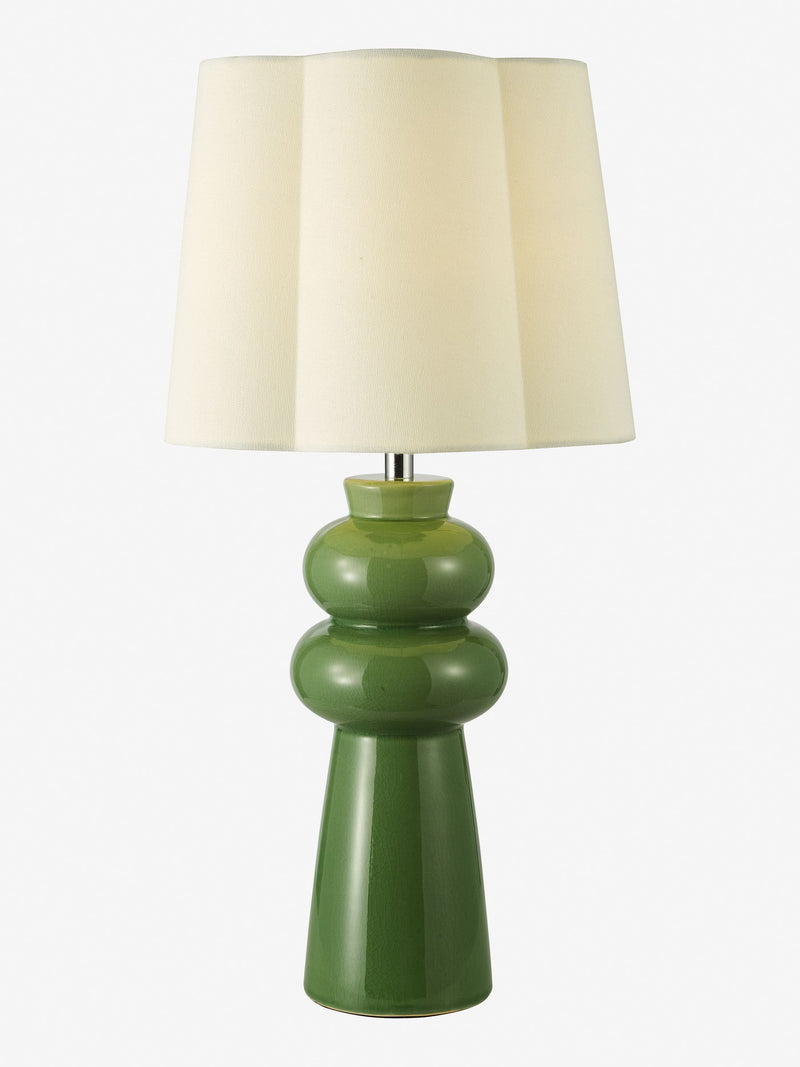 Dar Lighting Jordana green ceramic table lamp 52cm - British product