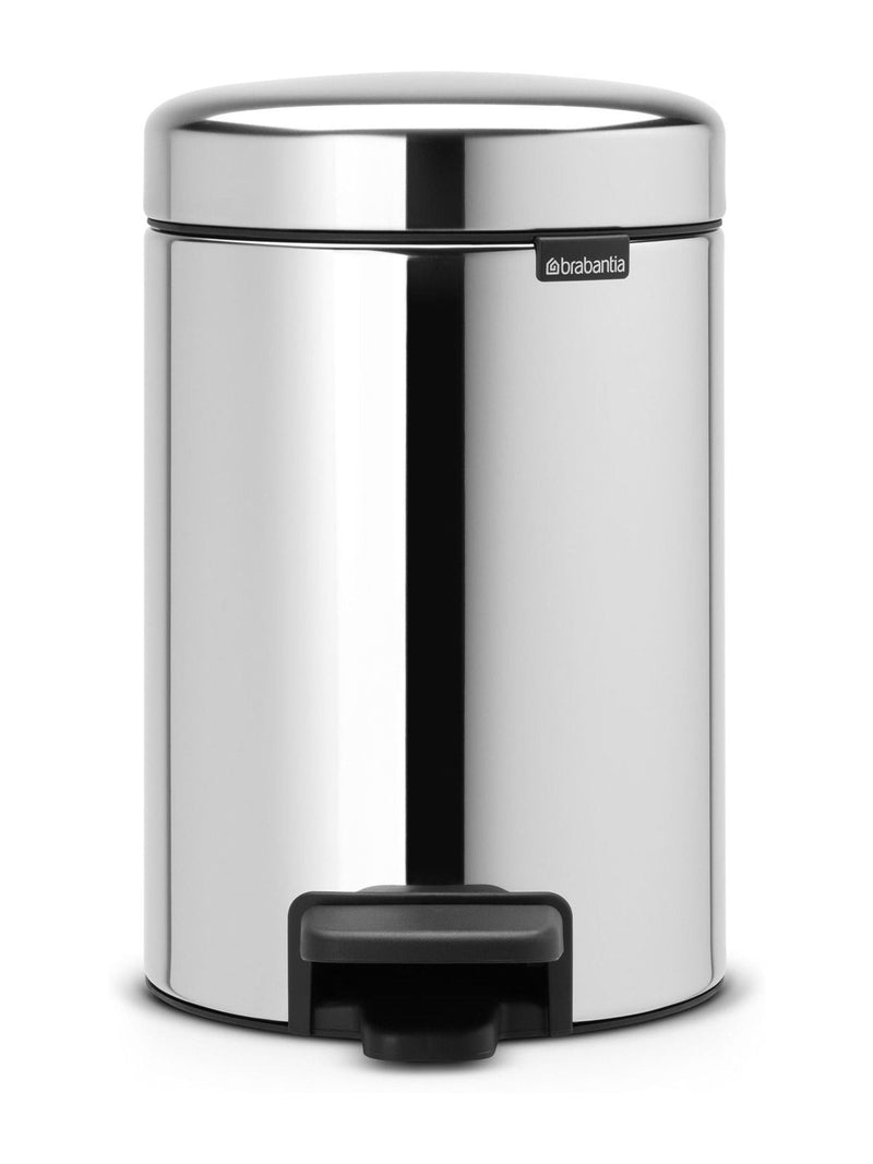 Brabantia Silver NewIcon pedal bin 3L - British product