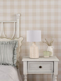 Dar Lighting Inci cream ceramic table lamp pair 34cm (British brand)