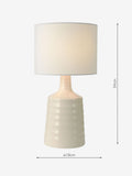 Dar Lighting Inci cream ceramic table lamp pair 34cm (British brand)