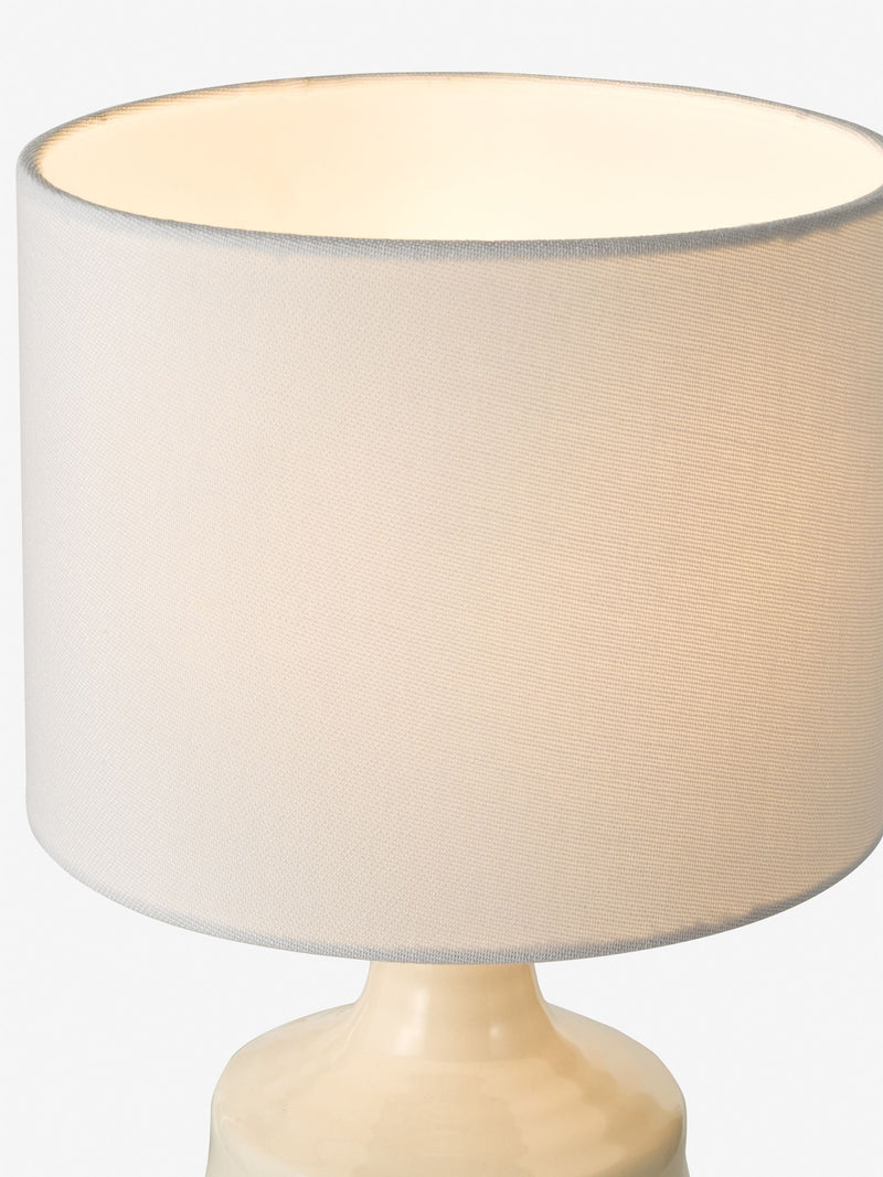 Dar Lighting Inci cream ceramic table lamp pair 34cm (British brand)