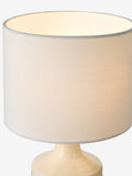 Dar Lighting Inci cream ceramic table lamp pair 34cm (British brand)
