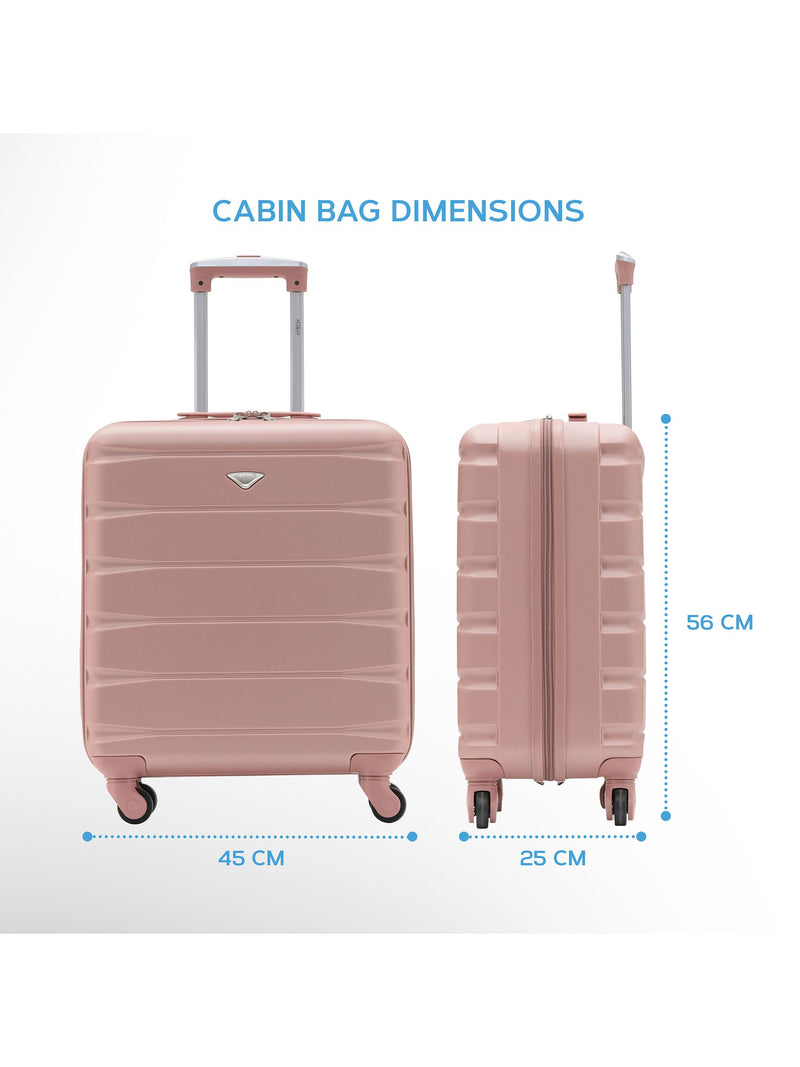 Flight Knight cabin suitcase set rose gold charcoal - British product