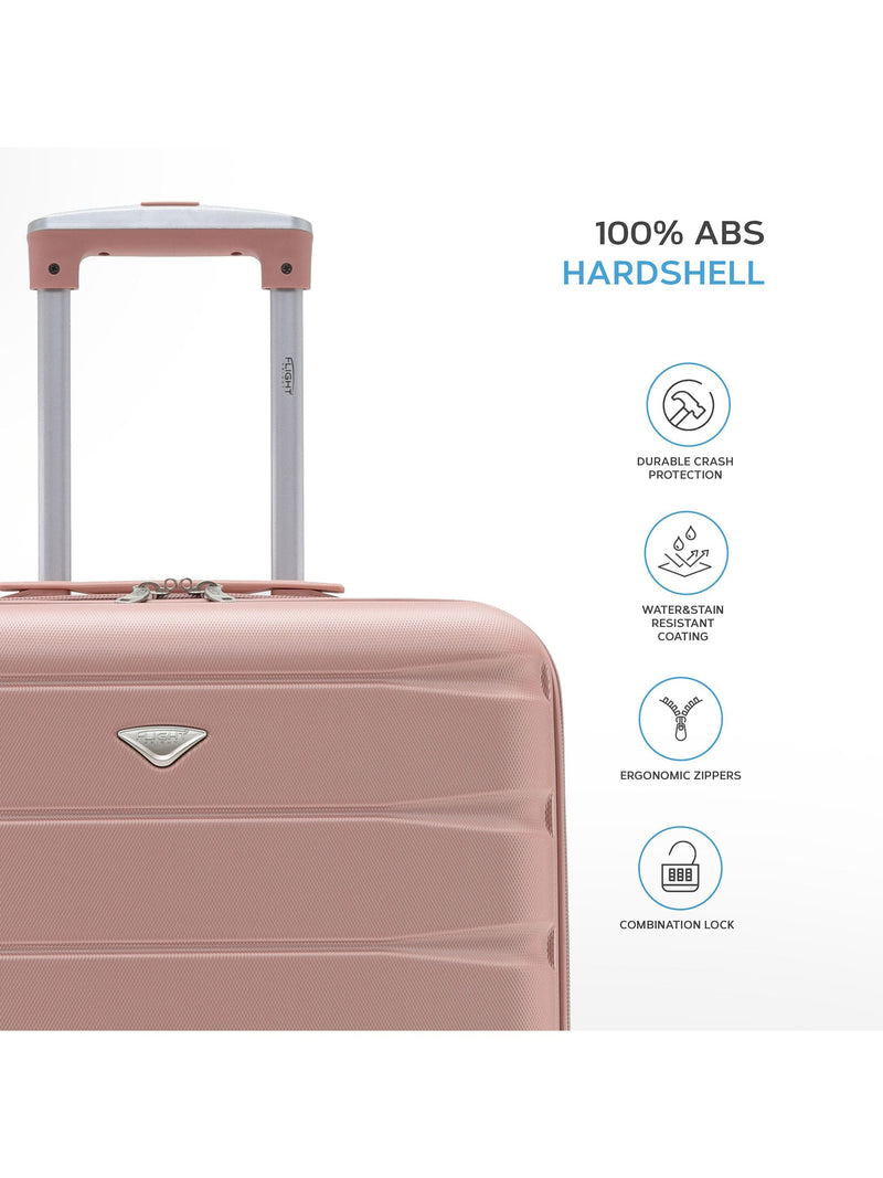 Flight Knight cabin suitcase set rose gold charcoal - British product