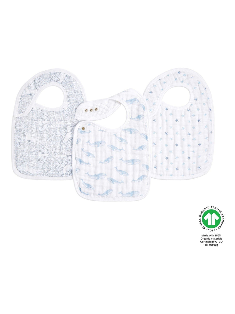 aden + anais cotton muslin snap bibs 3 pack (British brand)