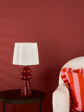 Dar Lighting Jordana pink ceramic table lamp 51.5cm, UK version