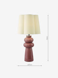 Dar Lighting Jordana pink ceramic table lamp 51.5cm, UK version